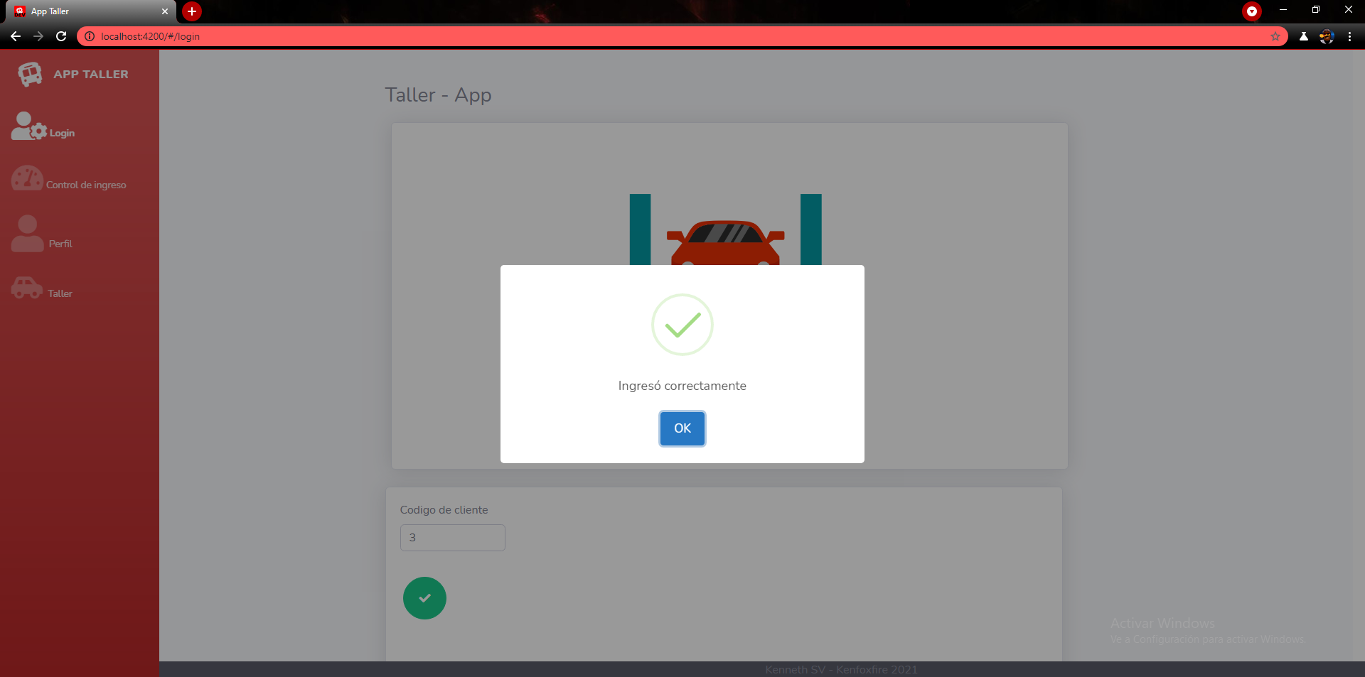 application web for auto repair shop